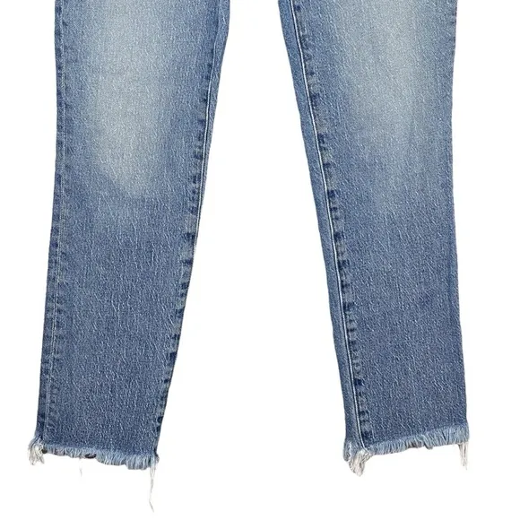 Madewell the Perfect Vintage Jean 24 Ainsworth Wash Raw Hem High Rise Tapered