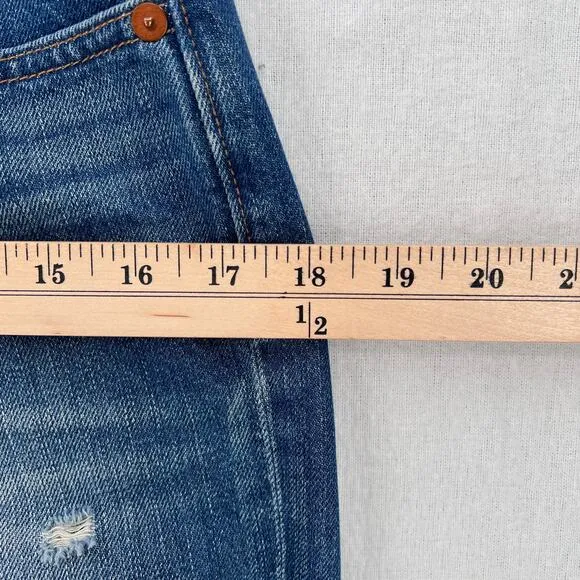 MADEWELL The Perfect Vintage Jean 27 Blue High Rise Straight Leg Medium Wash