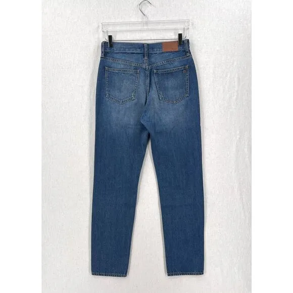 MADEWELL The Perfect Vintage Jean 27 Blue High Rise Straight Leg Medium Wash