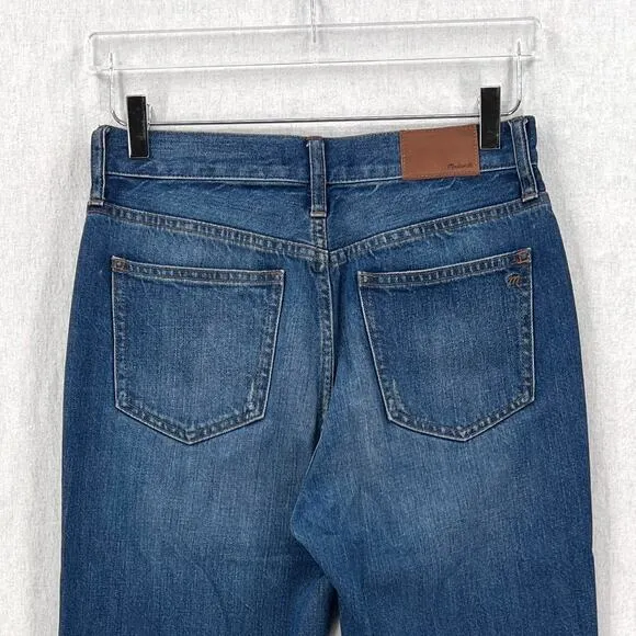 MADEWELL The Perfect Vintage Jean 27 Blue High Rise Straight Leg Medium Wash