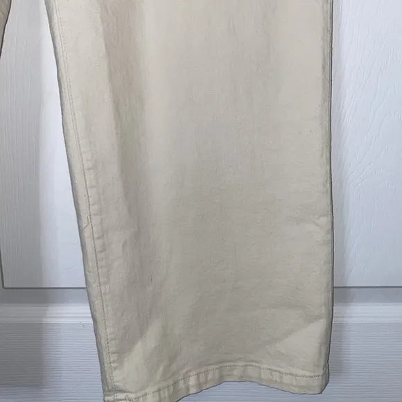 Madewell The Perfect Vintage Wide-Leg Jean Size 33 Cream Vintage Canvas