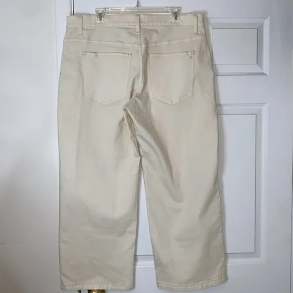 Madewell The Perfect Vintage Wide-Leg Jean Size 33 Cream Vintage Canvas