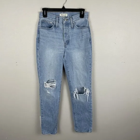 Madewell Womens 25 Classic Straight Full Length Jeans In Hartsville Wash Comfort