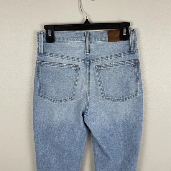 Madewell Womens 25 Classic Straight Full Length Jeans In Hartsville Wash Comfort
