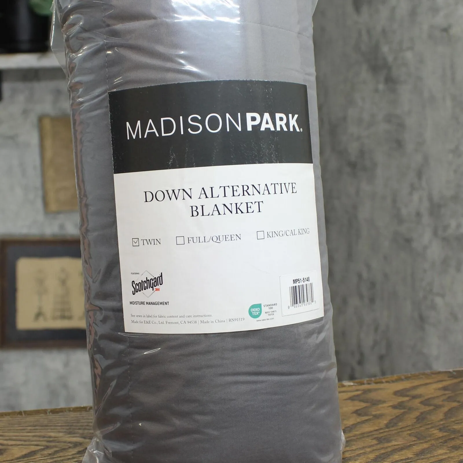 Madison Park Windom Down Alternative Blanket 0008656993986 Charcoal Gray Twin