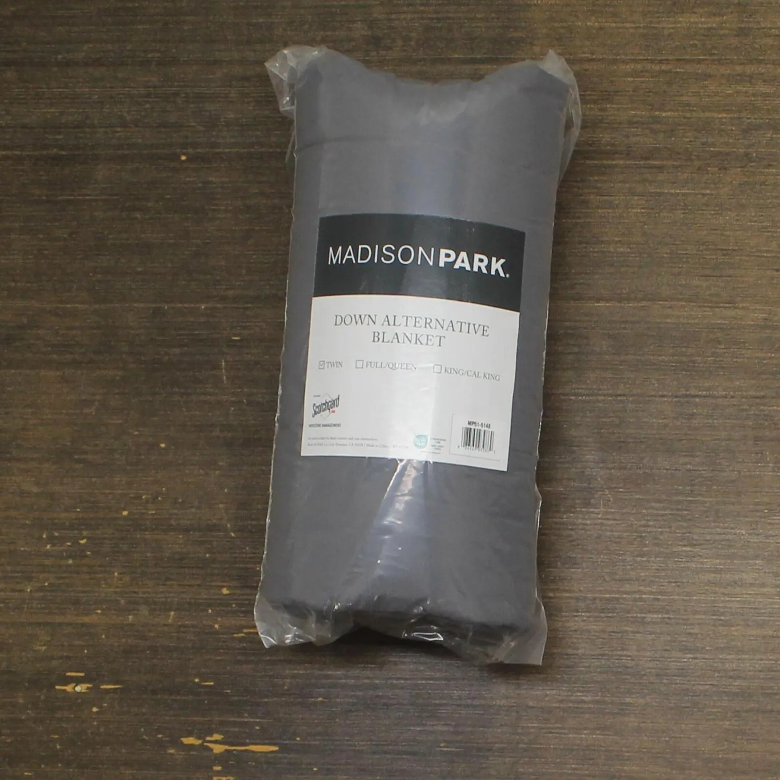 Madison Park Windom Down Alternative Blanket 0008656993986 Charcoal Gray Twin