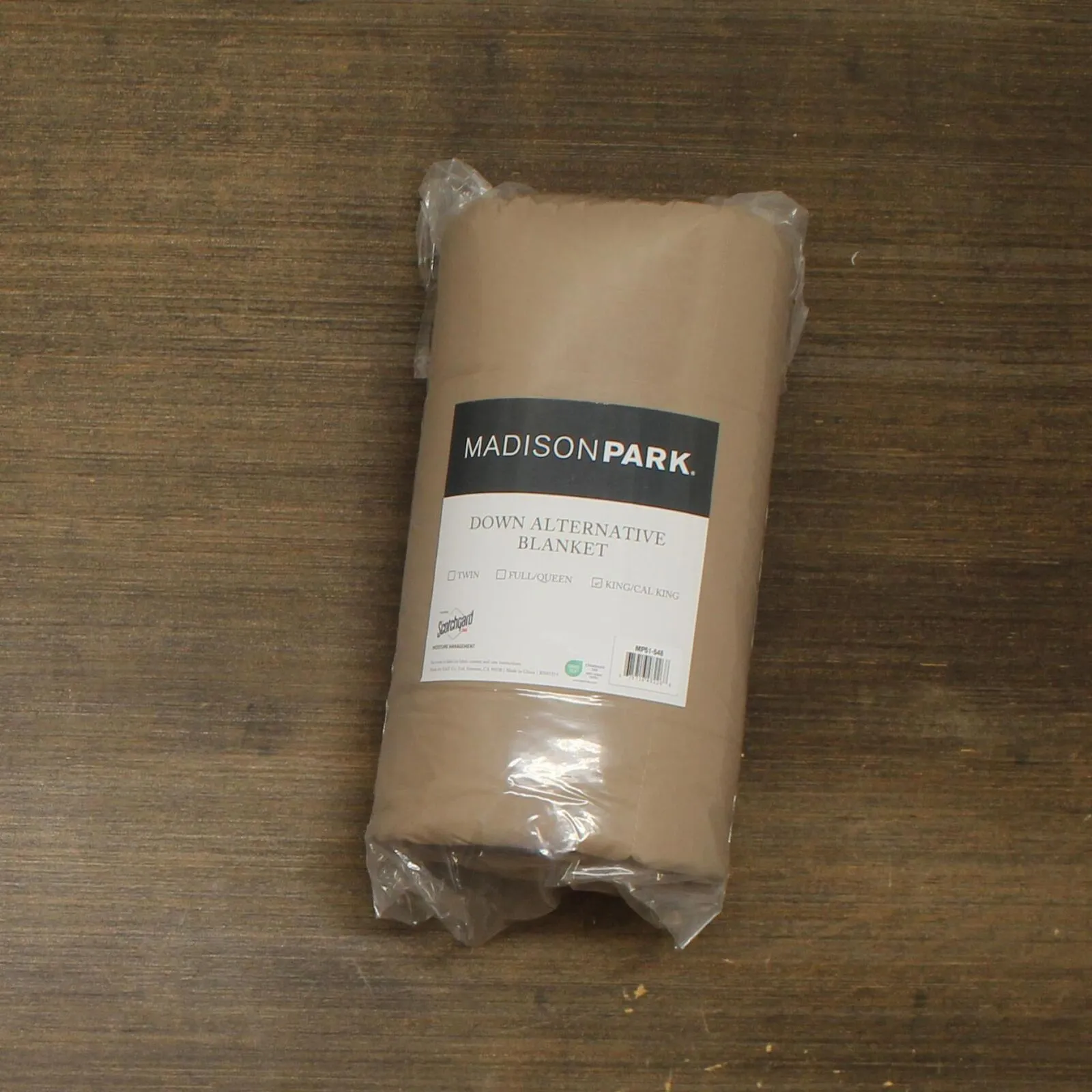 Madison Park Windom Lightweight Down Alternative Blanket Satin Trim Brown King