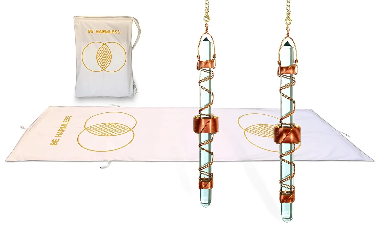 Magnetic Crystal Mat Healing System with Two 7 Inch Quartz Crystal Etheric Weavers for Meditation Massage Yoga Reiki Sleep Balancing Chakras Increasing Prana Positive Energy Spiritual Awakening