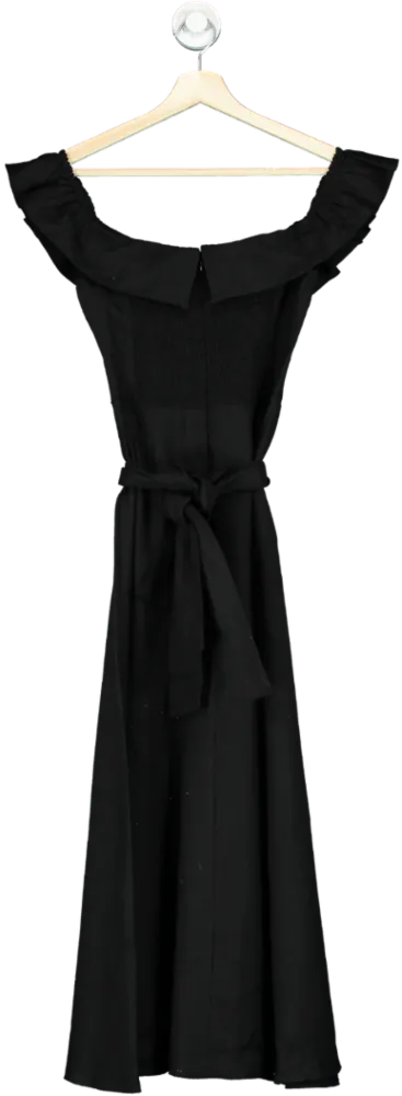 Maia Bergman Black Off-Shoulder Maxi Dress UK XS