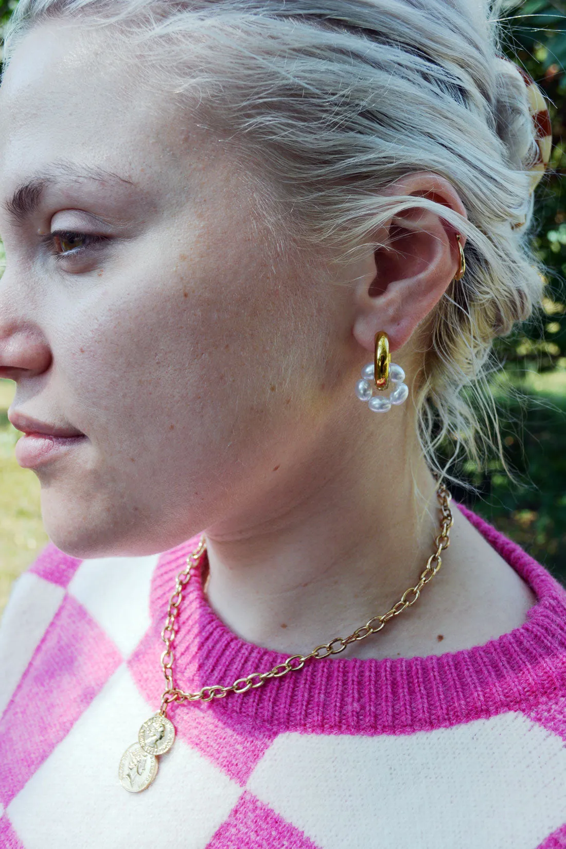 Malena Pearl Hoops