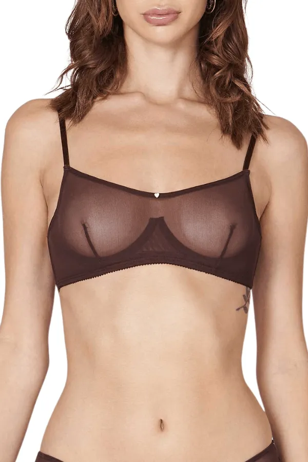 Malla Shelf Underwire Bra - Brown