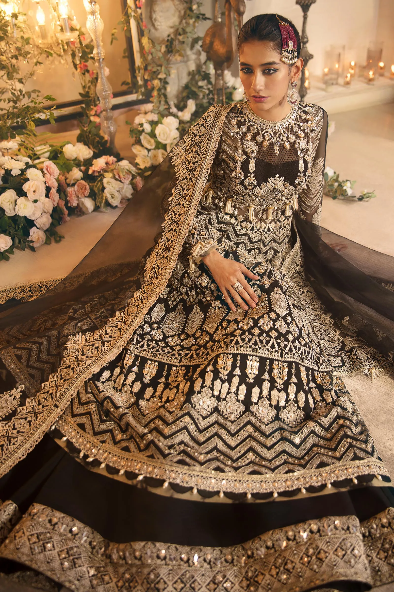 MANIJEH (ZRW-20745) | Zaha Gossamer RTW Collection 2022 | Stitched Embellished Suits