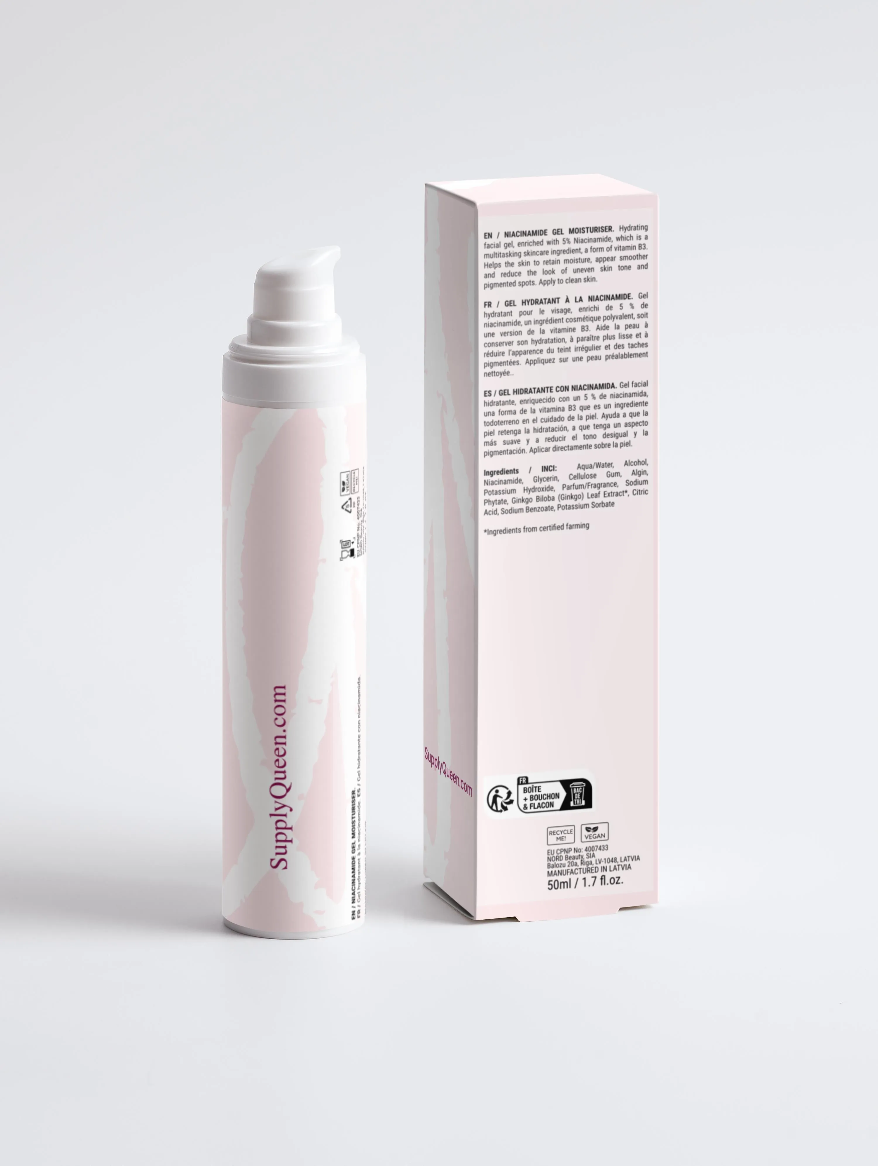 Marissima Niacinamide Gel Moisturizer (50ml) – Lightweight Hydration for Balanced Skin | European-Made | SupplyQueen