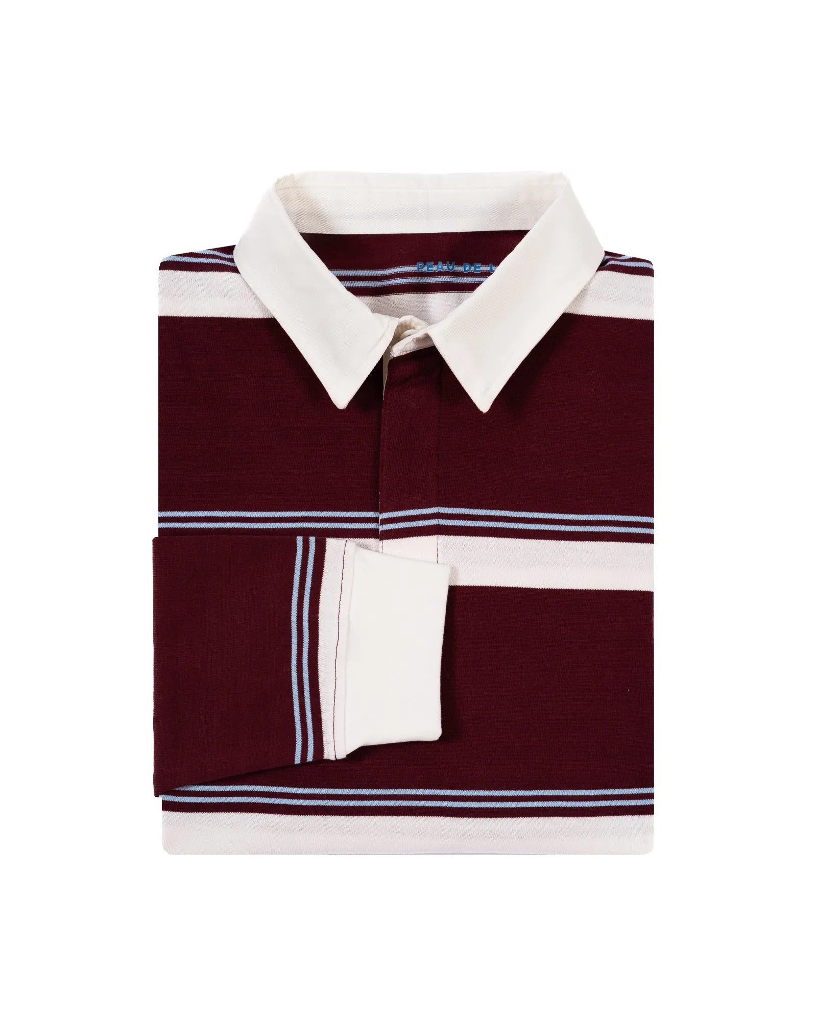 Maroon Stripe Long Sleeve Rugby
