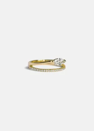 Marquise moissanite Engagement Ring cluster vintage white gold wedding ring for women diamond anniversary gift for her