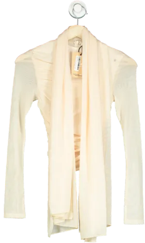 Mars The Label Off White Mesh Sleeve Knot Detail Co Ord UK 6