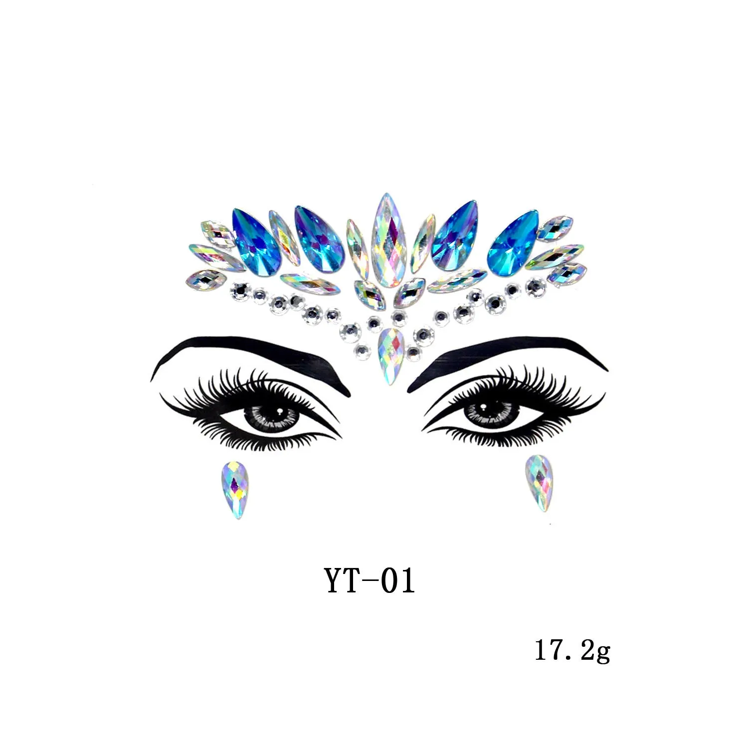 Masquerade Face Jewelry stickers