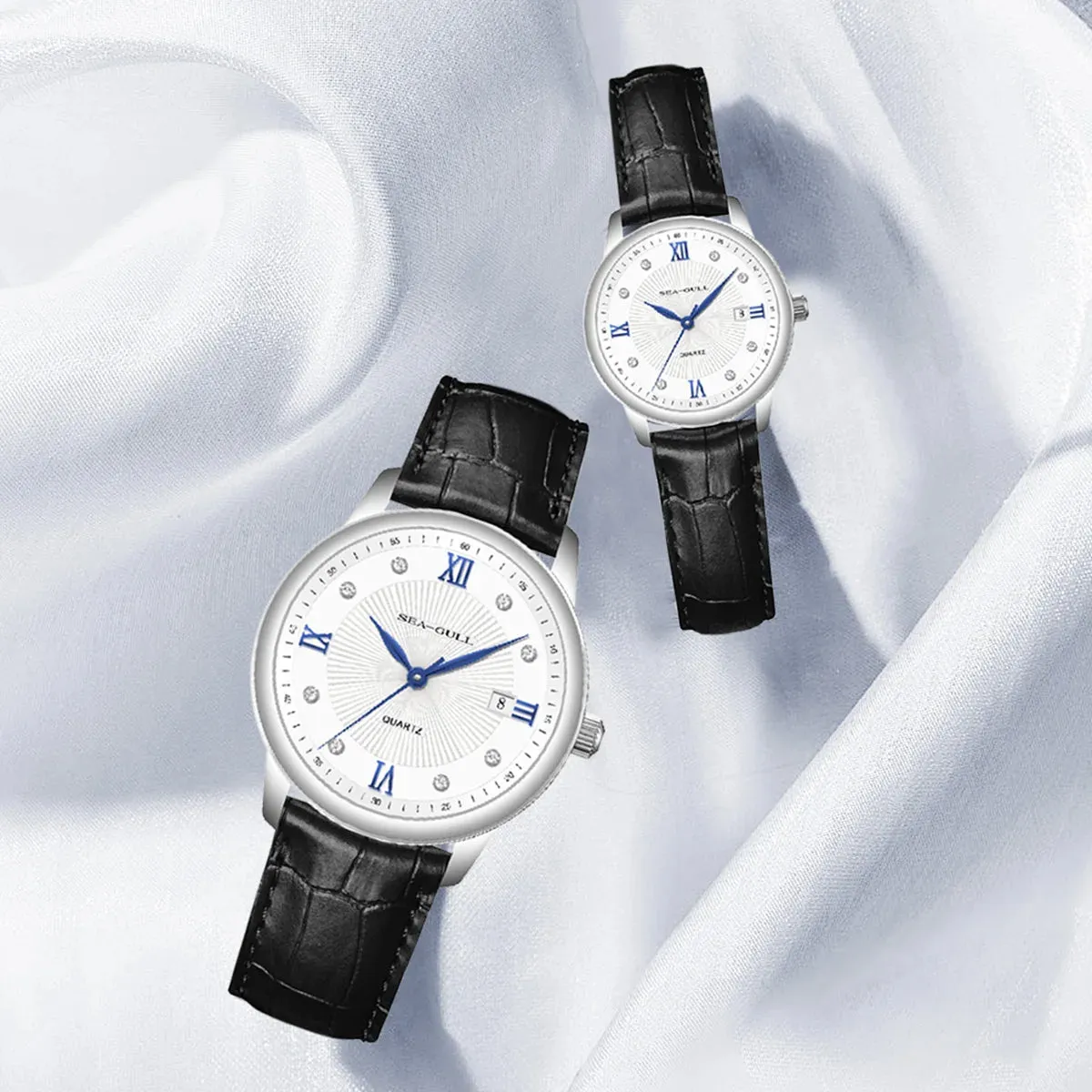 Matching Leather Strap Couple Watches