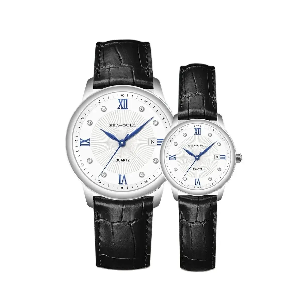Matching Leather Strap Couple Watches