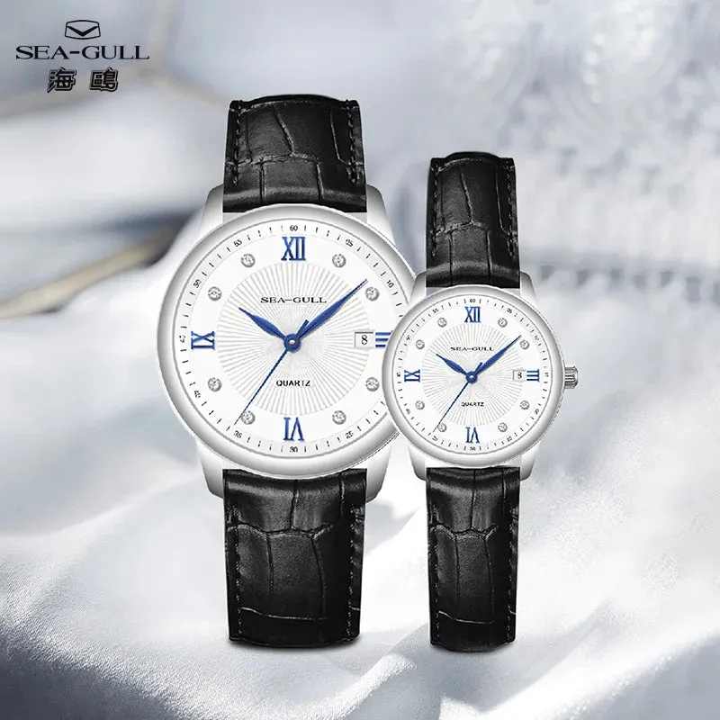 Matching Leather Strap Couple Watches