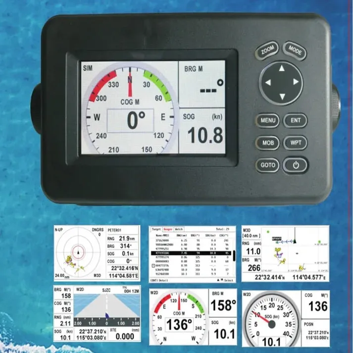 Matsutec HP-528A 4.3-inch Color LCD Chart Plotter Built-in Class B AIS Transponder Combo High Sensitivity Marine GPS Navigator (License Included)