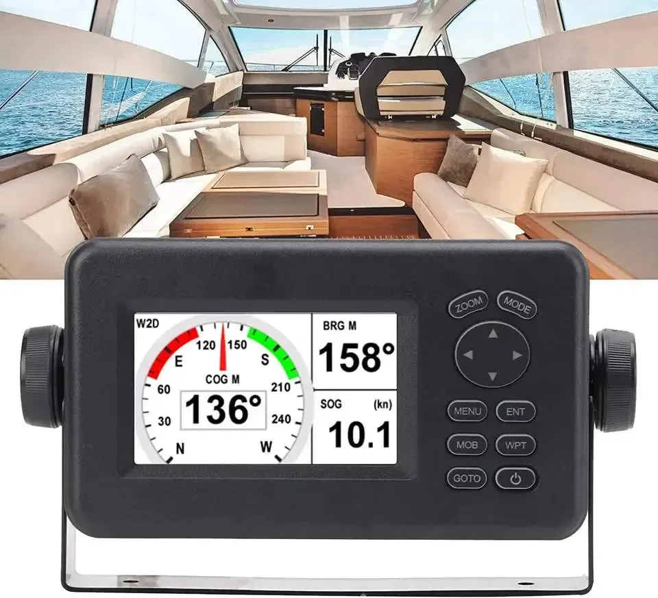 Matsutec HP-528A 4.3-inch Color LCD Chart Plotter Built-in Class B AIS Transponder Combo High Sensitivity Marine GPS Navigator (License Included)