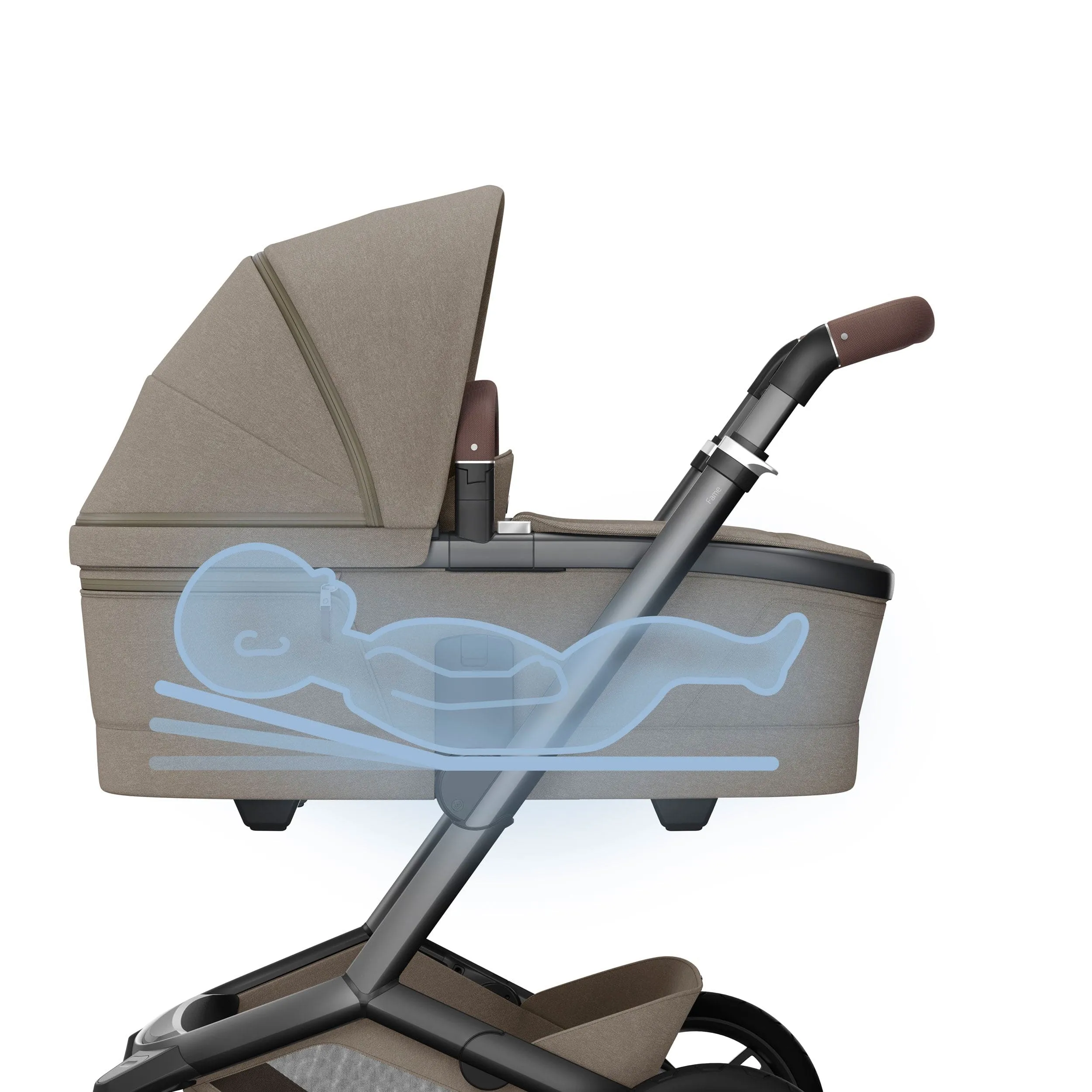 Maxi-Cosi FAME 9 Piece Premium Travel System in Twillic Truffle (Black Wheels)