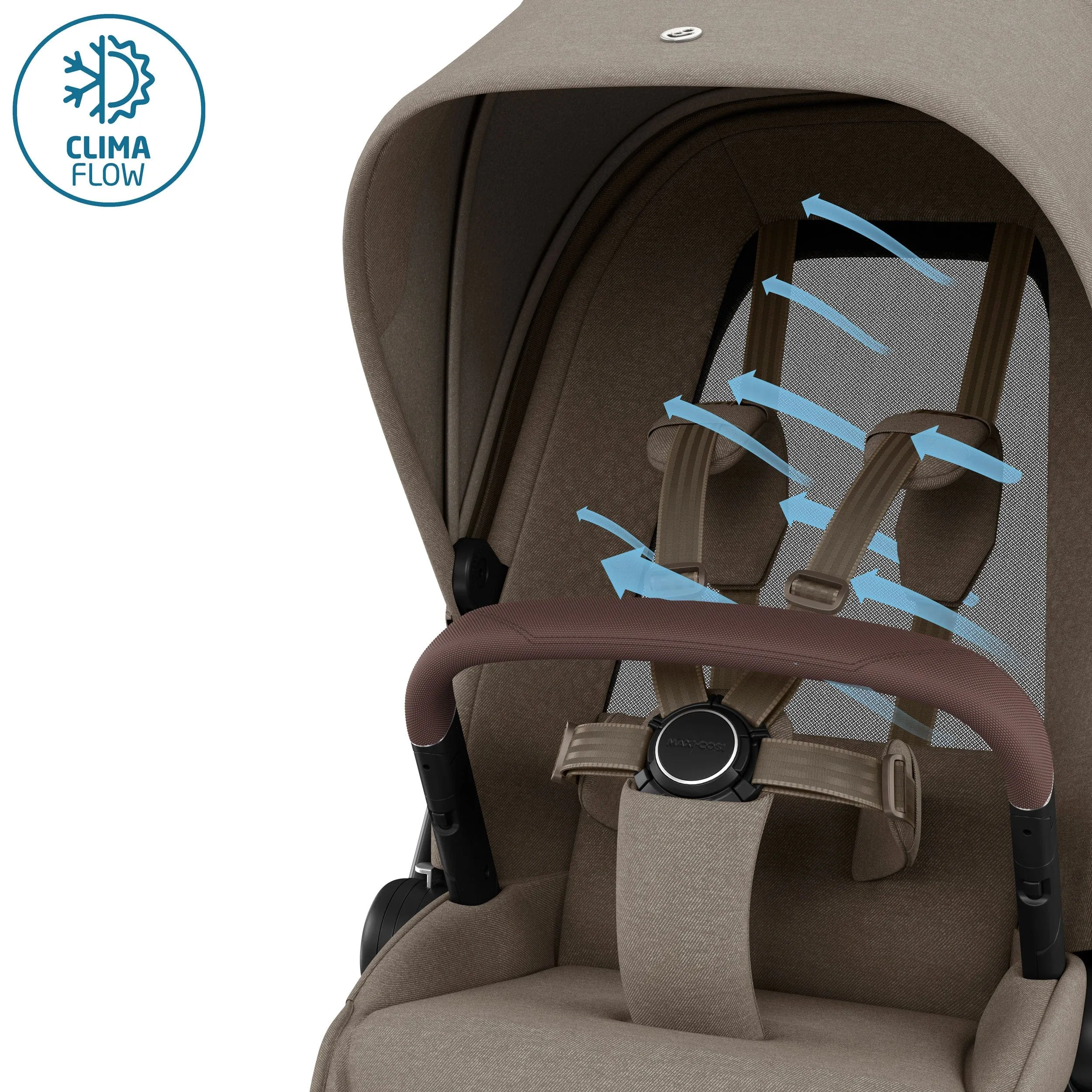 Maxi-Cosi FAME 9 Piece Premium Travel System in Twillic Truffle (Brown Wheels)