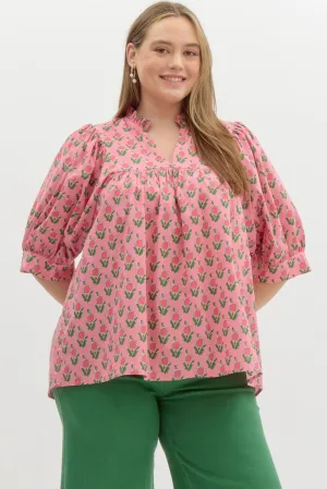 May Floral 3/4 Sleeve Blouse