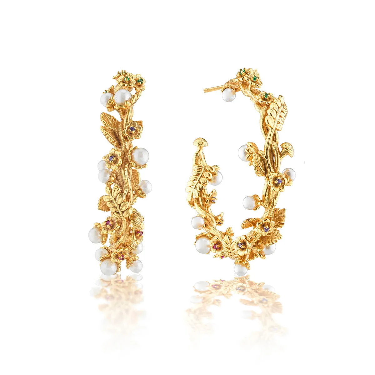 Meadow Pearl Grande Hoops