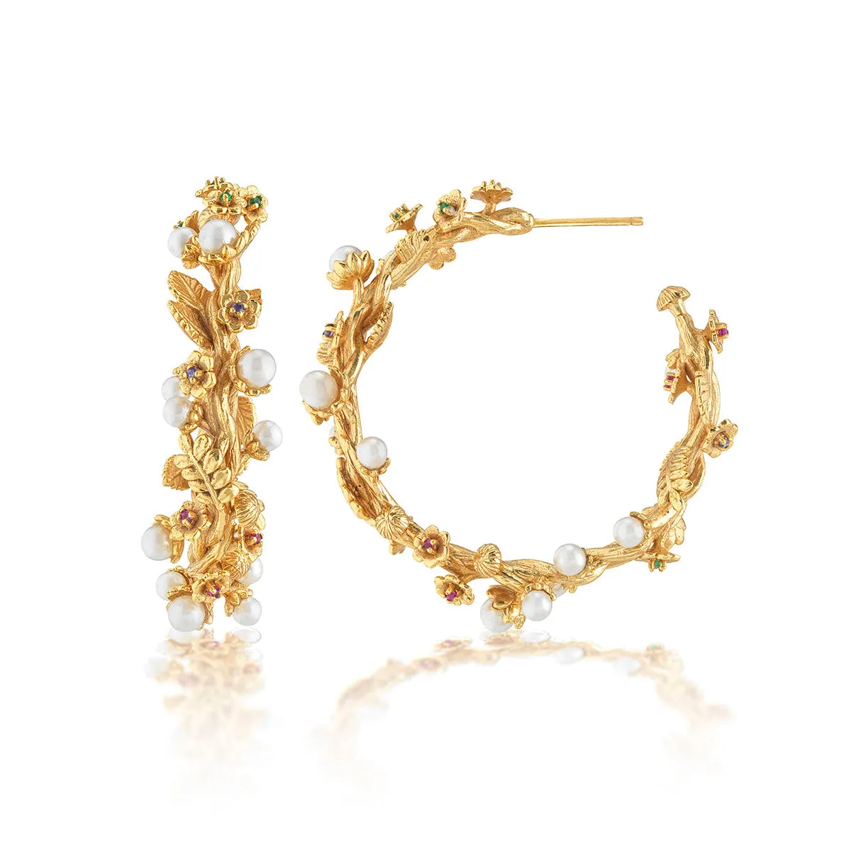 Meadow Pearl Grande Hoops