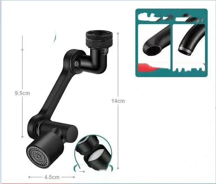 Mechanical Arm Universal Tap Bubbler Extension Water Faucet Splash-proof Wash Faucet