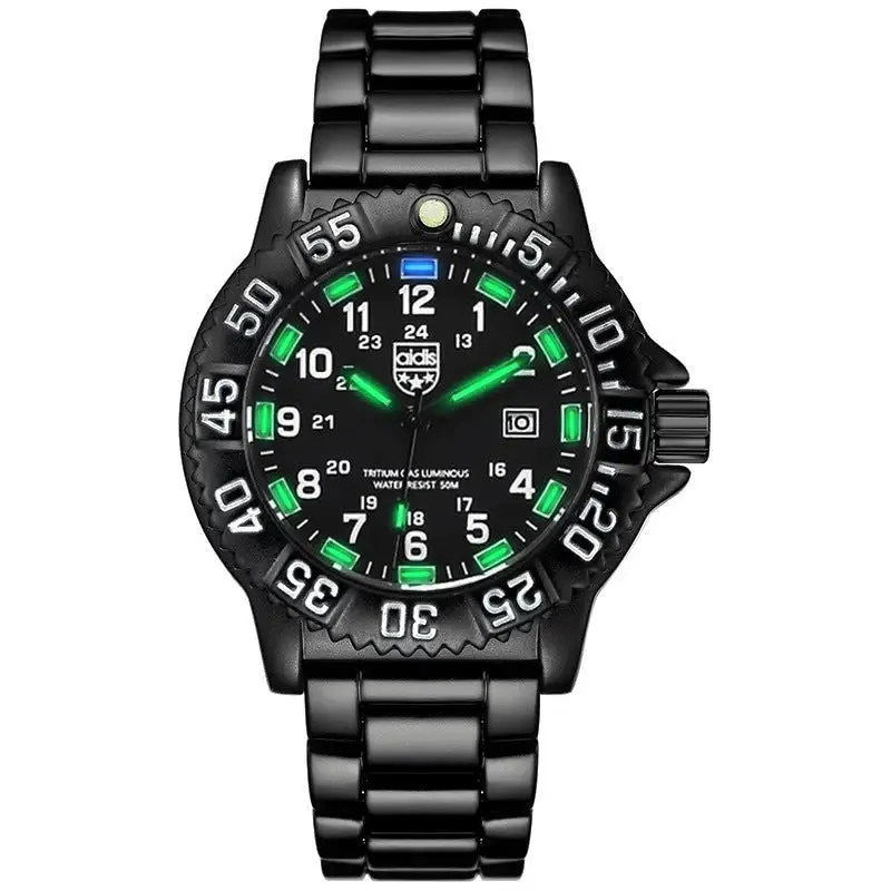 Men Military Watches: Stylish Quartz Alloy SportClasp - 50m Water Resistant