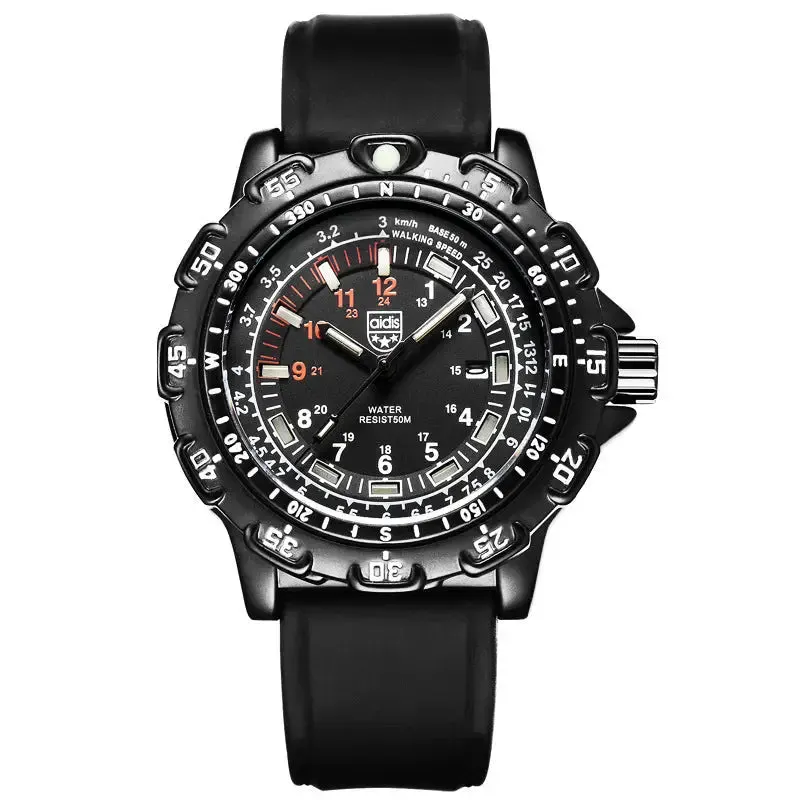 Men Military Watches: Stylish Quartz Alloy SportClasp - 50m Water Resistant