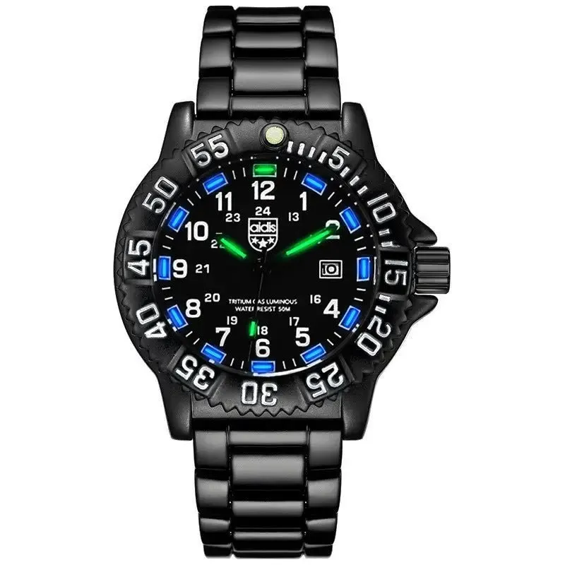 Men Military Watches: Stylish Quartz Alloy SportClasp - 50m Water Resistant