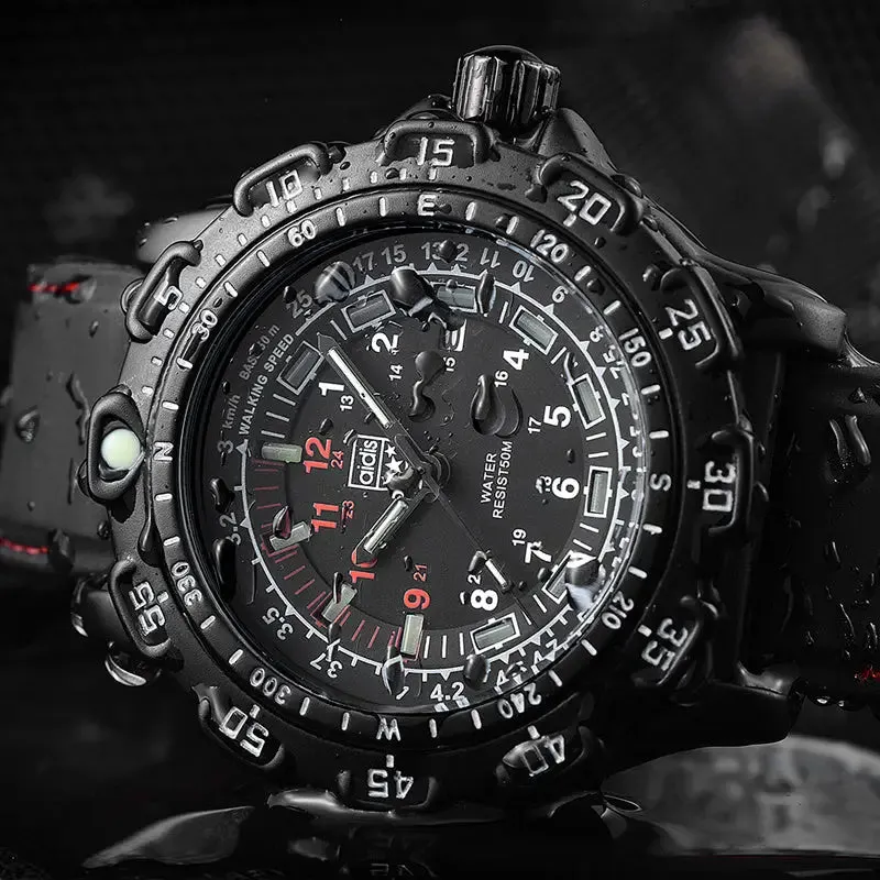 Men Military Watches: Stylish Quartz Alloy SportClasp - 50m Water Resistant