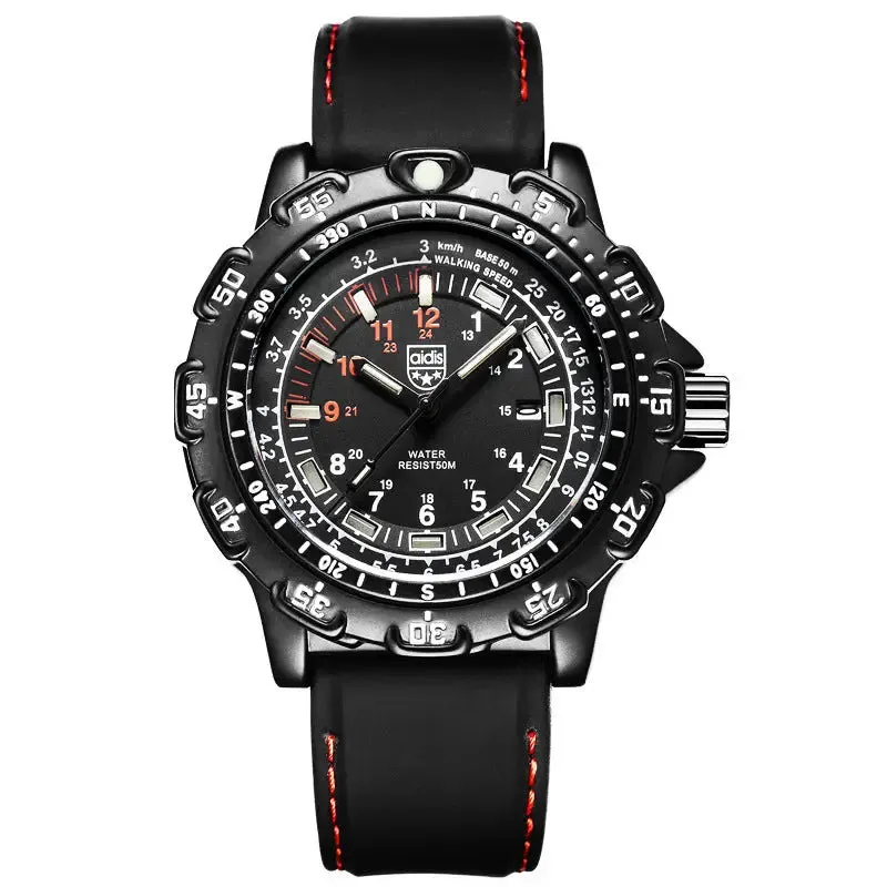 Men Military Watches: Stylish Quartz Alloy SportClasp - 50m Water Resistant