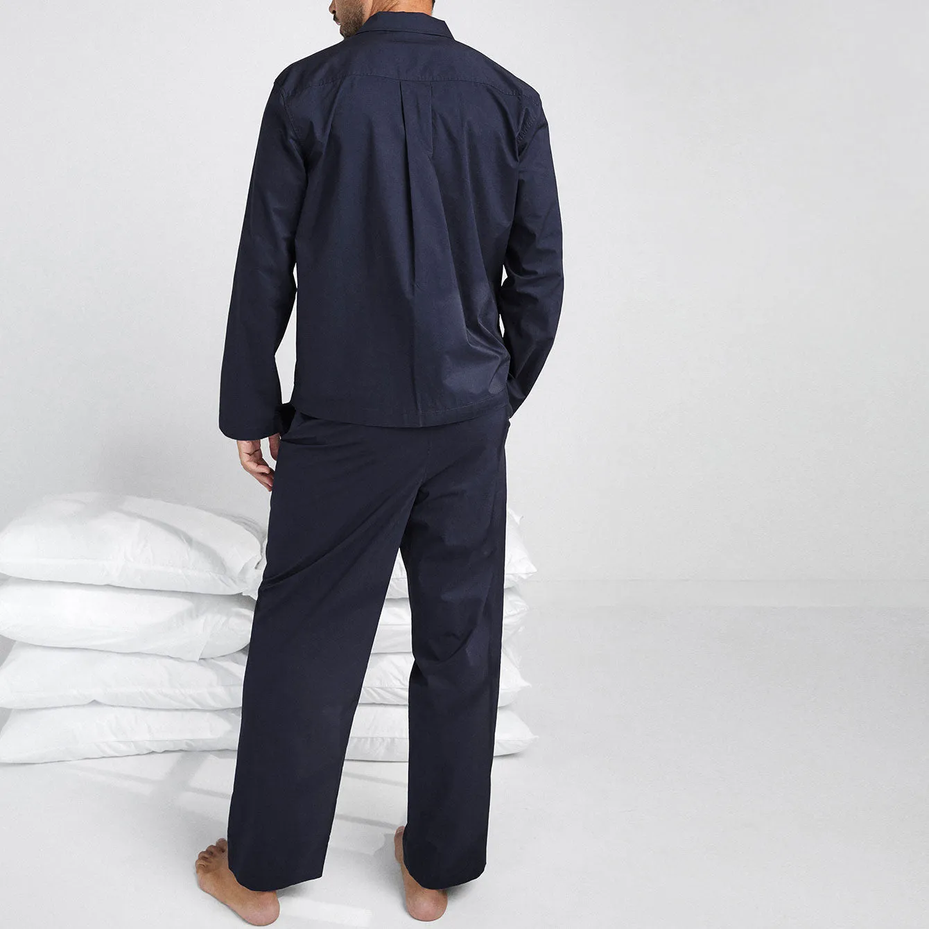 Men's Airy Cotton Long Sleeve Pant Set