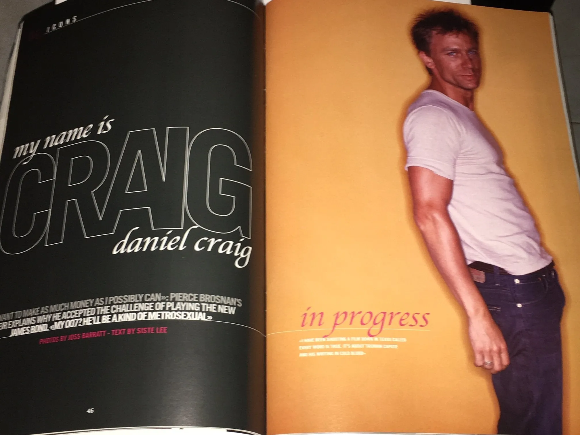 Men's Fashion Magazine 2006 DANIEL CRAIG Matthew Brookes JOHAN SANDBERG
