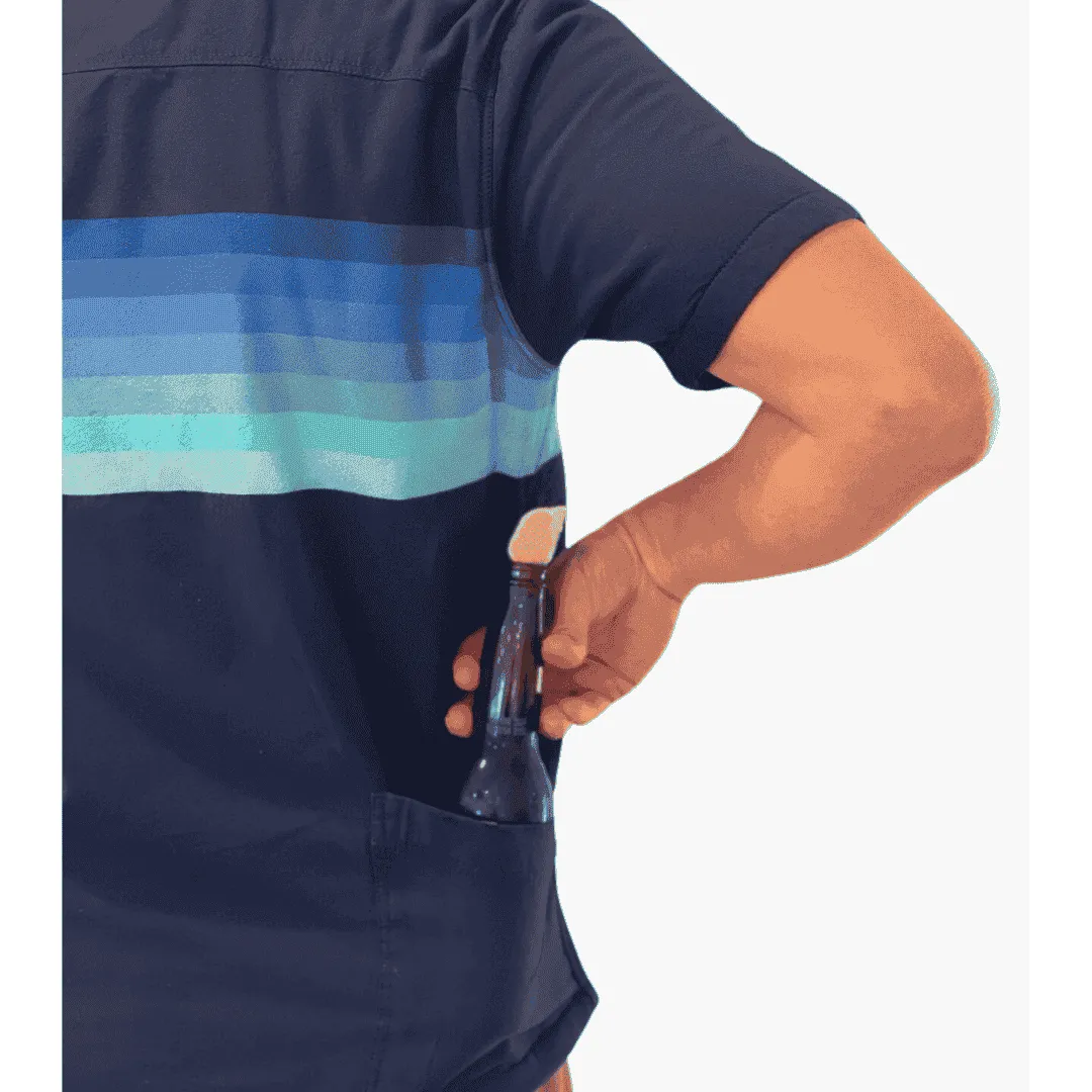 Men’s High Water Shirt - Horizon Stripe, California Coast Classic