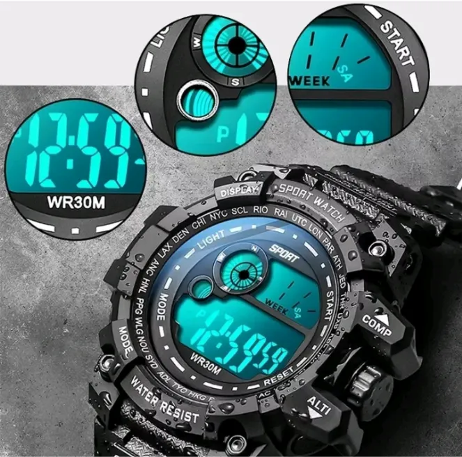 Men’s LED G-Shock Style Military Tactical Sports Watch Fast Free Shipping