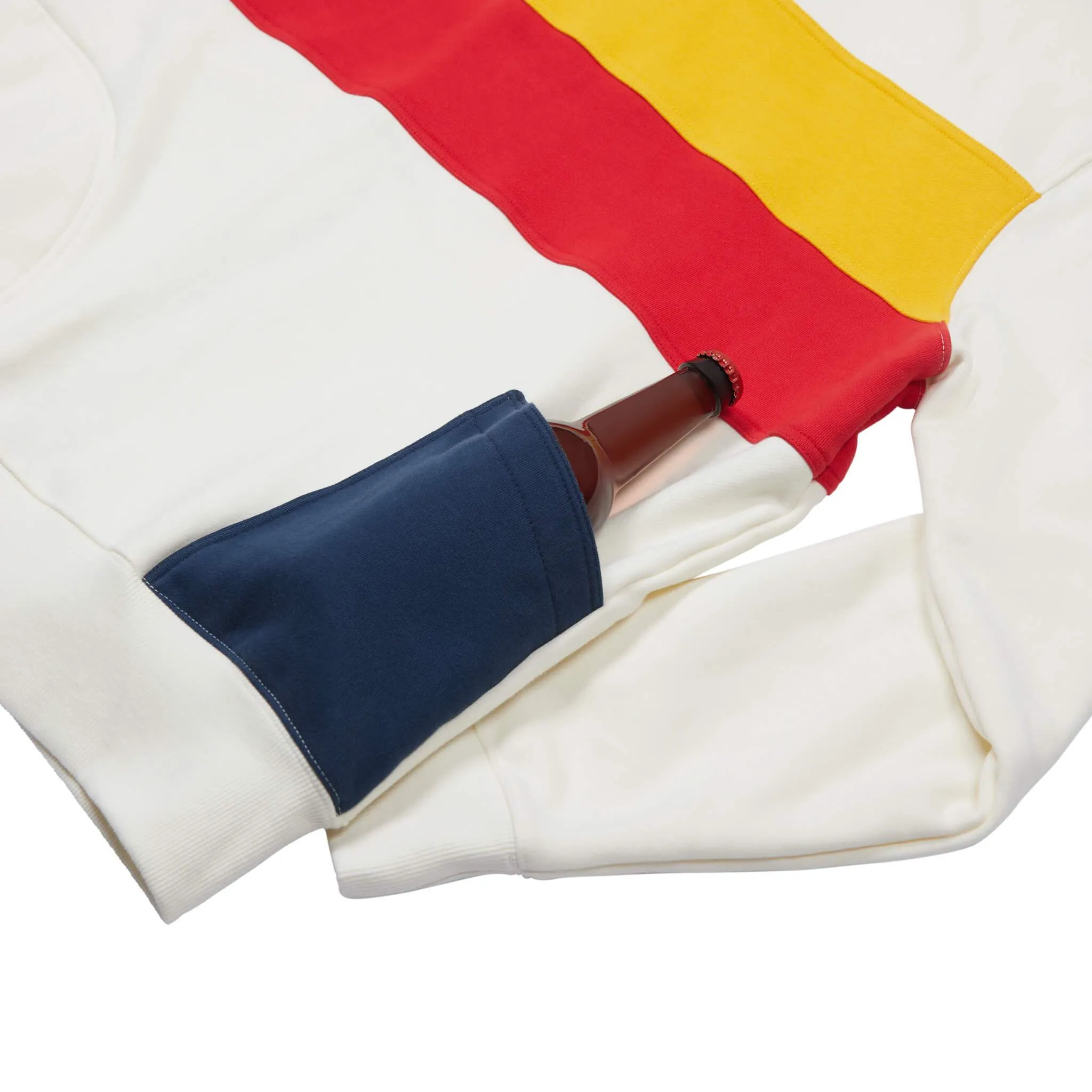 Men's PCH Full Zip Hoodie - Stripe, White Sand