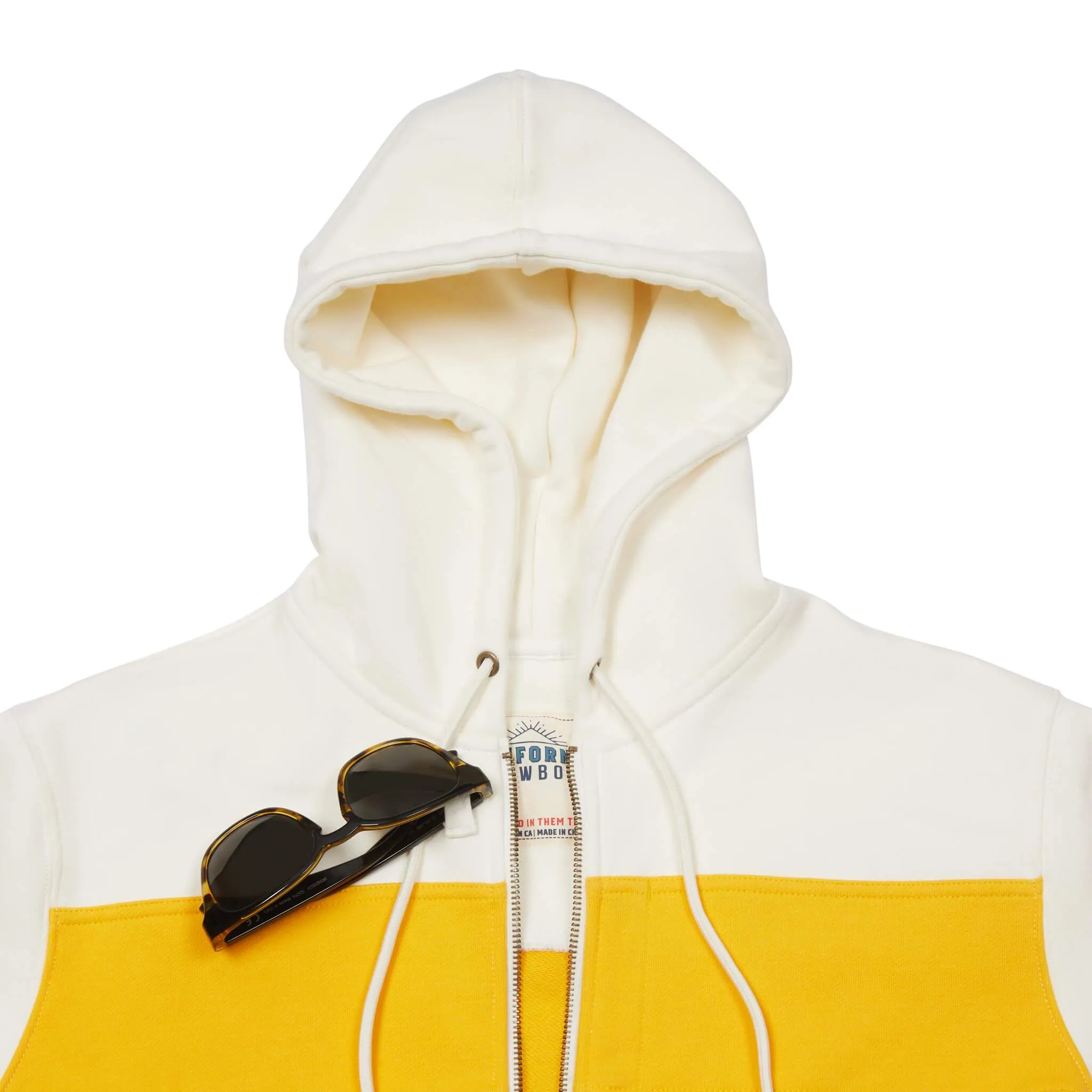 Men's PCH Full Zip Hoodie - Stripe, White Sand
