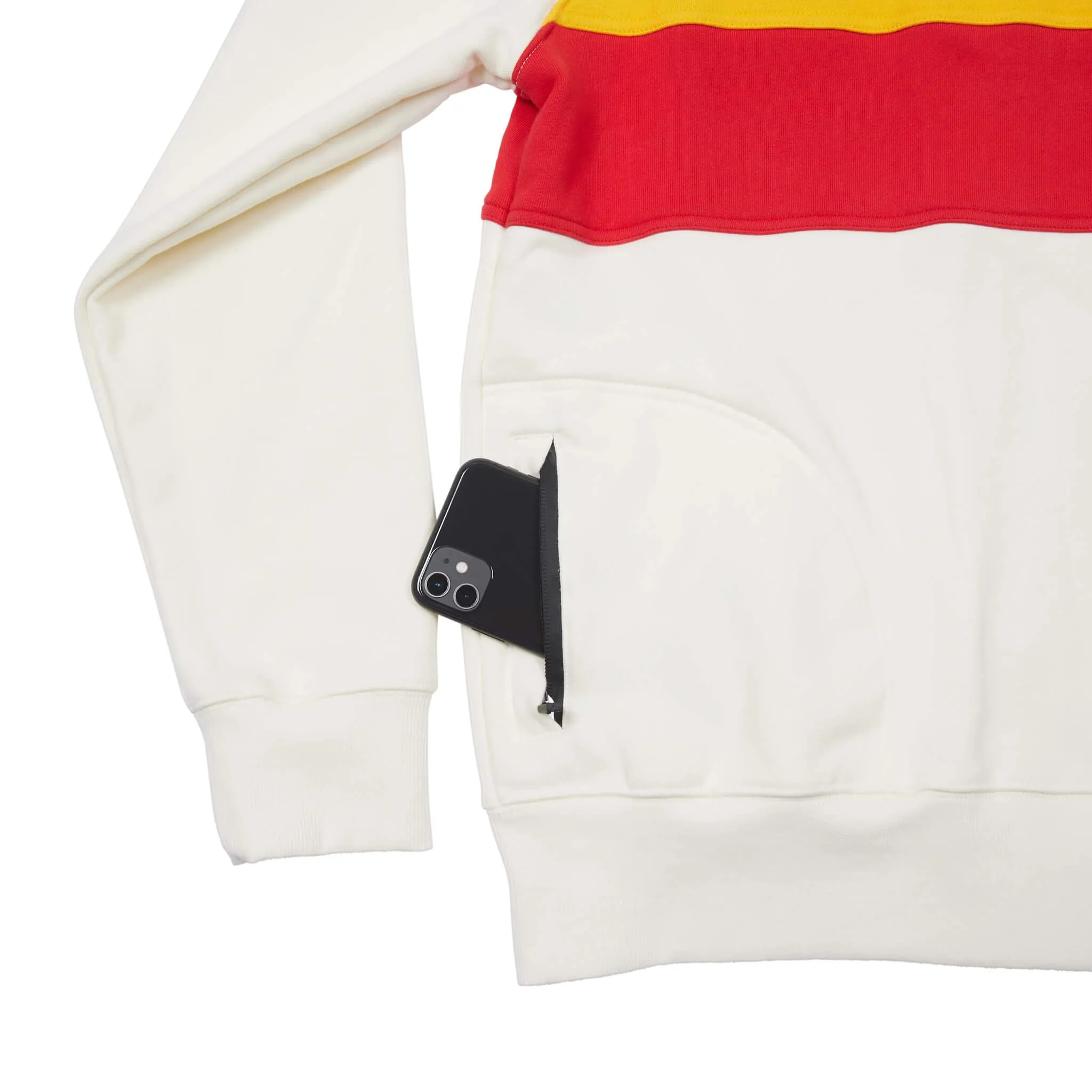 Men's PCH Full Zip Hoodie - Stripe, White Sand