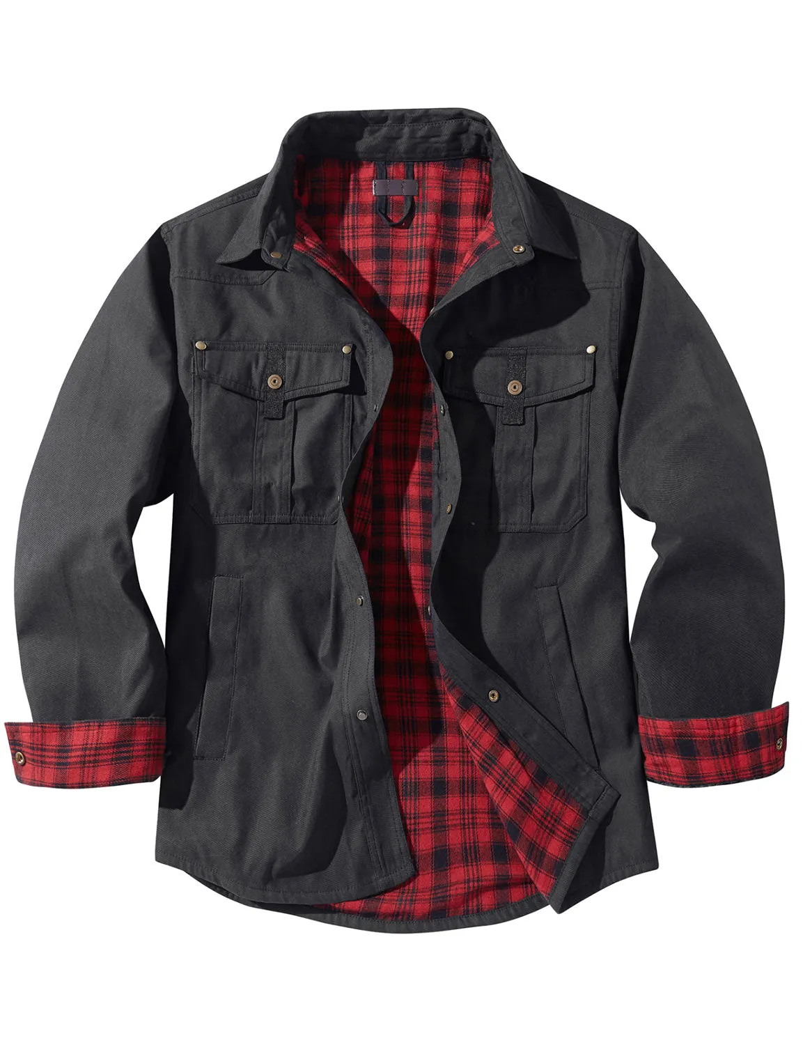 Men's Plaid Long Sleeve Vintage Western Plain Fall Winter Jacket Coat
