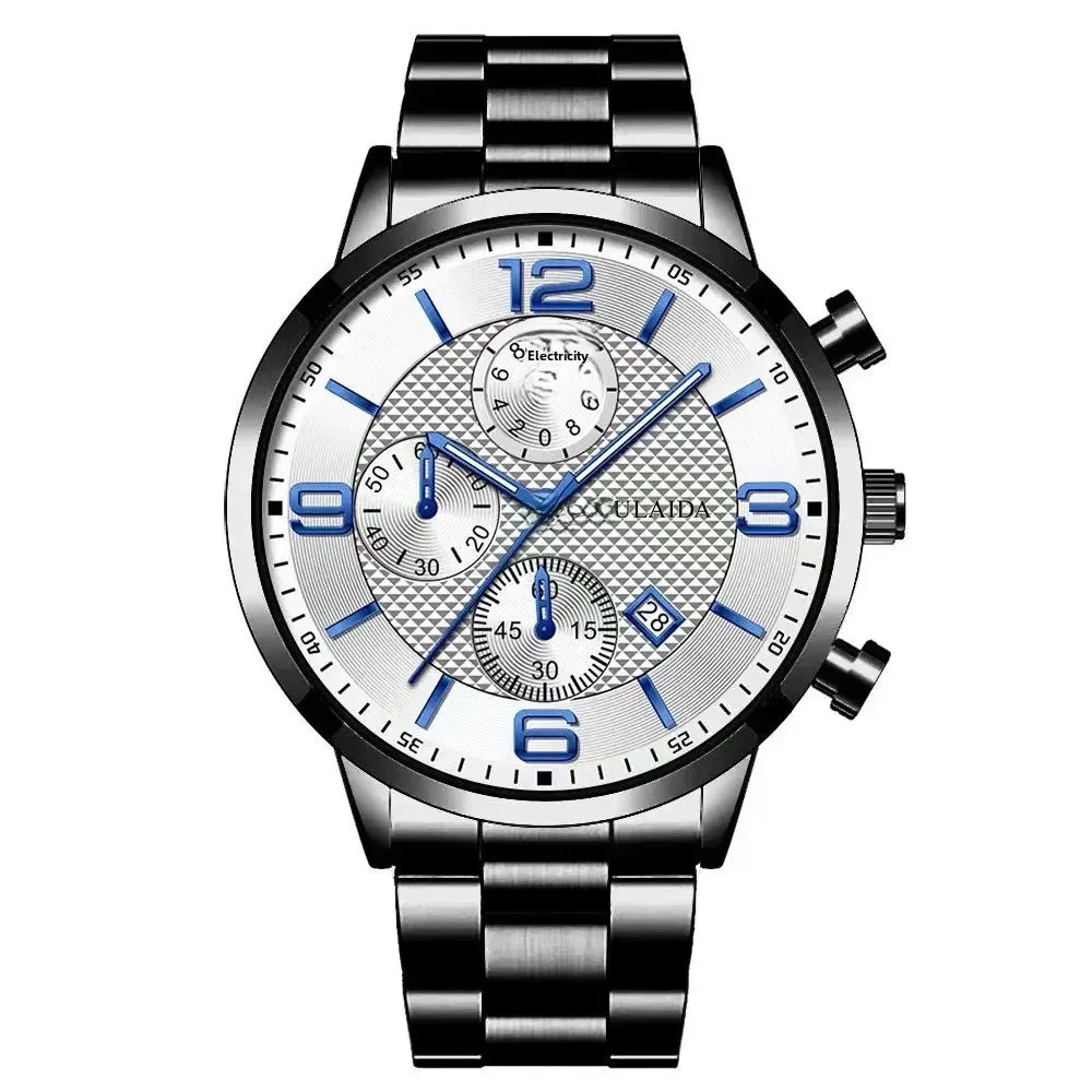 Men's Quartz Three Eyes Student Wristwatch