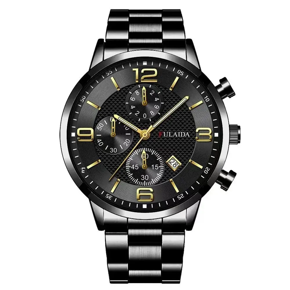 Men's Quartz Three Eyes Student Wristwatch