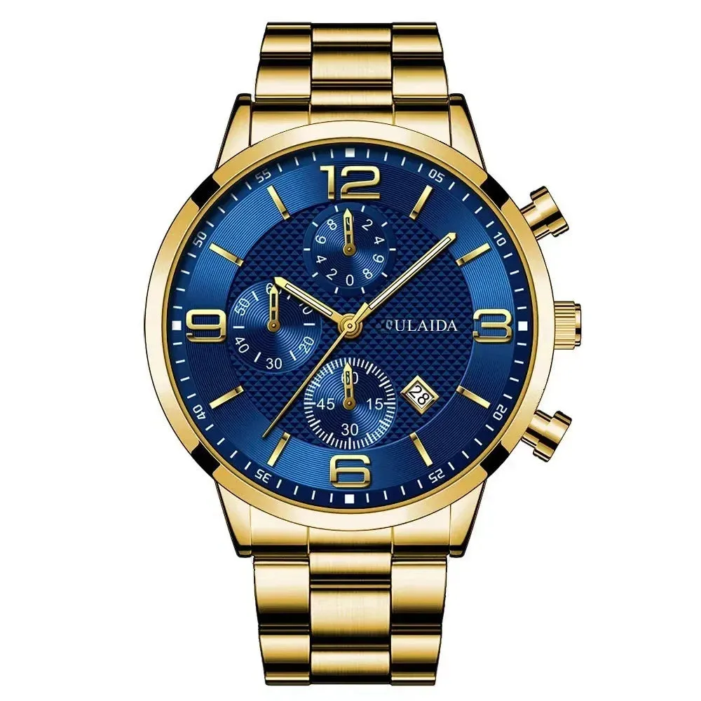 Men's Quartz Three Eyes Student Wristwatch