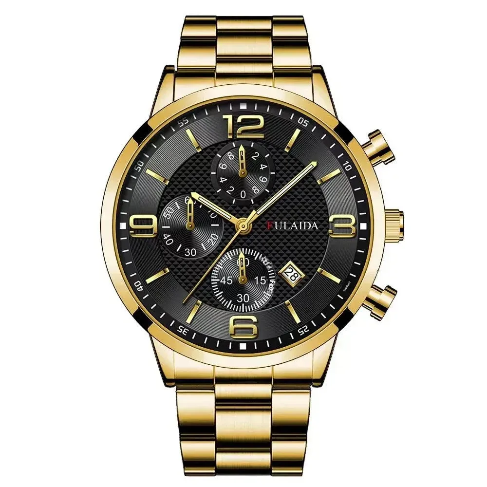 Men's Quartz Three Eyes Student Wristwatch