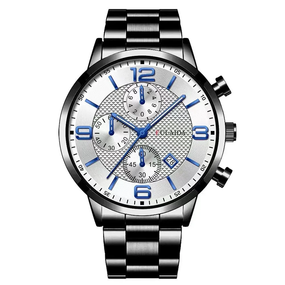 Men's Quartz Three Eyes Student Wristwatch